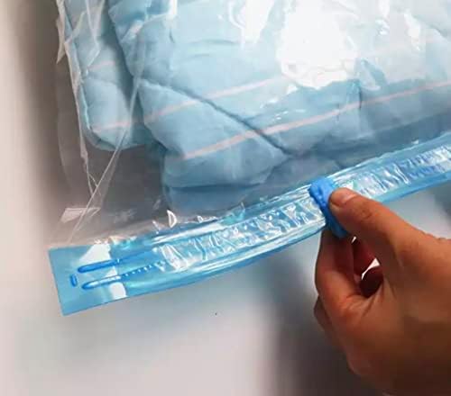 Nifty Thrifty - Vacuum Storage Bags For Clothes - 6 pack (small) - Double Zip Seal - Triple Seal Valve - Space Saving Vaccum Bags, 60cm x 40cm