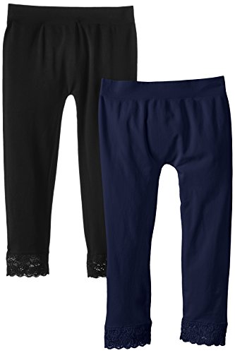 Luigi di Focenza Mädchen Legging 1606, 2er Pack, Gr. One size, Blau (marine-schwarz 338/001) Cover