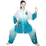 Unisex Baumwoll-Mischgewebe Tai Chi Langarm Morgenübung Uniform Kung Fu Kleidung Baumwolle Leinen Yoga Anzug Kampfsport Anzug, Größe X:, XL