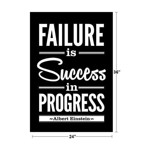 Image of Failure Is Success In Progress Quote Growth Mindset Motivational Classroom Cool Wall Art Print Poster 24x36