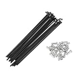 INFINAUTO Set di Raggi per Bicicletta 13G Nero 20Pz 130mm