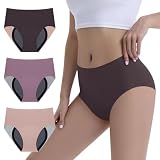 Carer 3 unidades Bragas para Incontinencia Mujer – 100 ml Almohadilla Absorbente y Ropa Interior Reutilizable para Pérdidas Ocasionales de Orina y Protección Menstrual Nocturna, Talla M