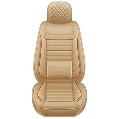 Housse de siège voiture en cuir PU beige pour VW Caddy et Passat