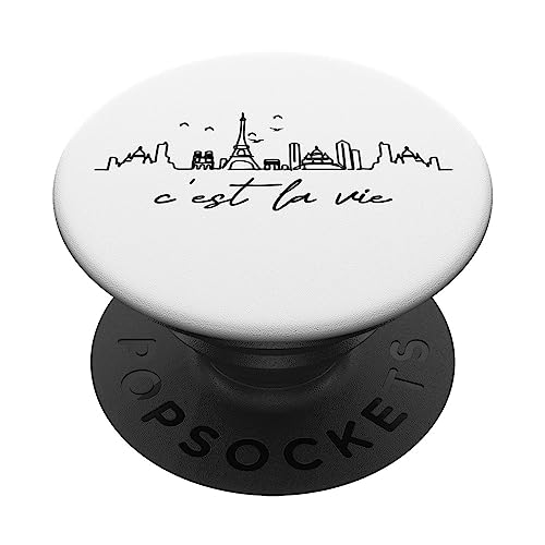 Paris France Skyline C'est La Vie Vintage PopSockets Adhesive PopGrip