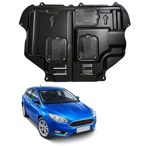 Engine Guards Mud Flaps for Ford Focus 2012 2013 2014 2015 2016 2017 2018 Front Engine Splash Shield Guards Suitable for Focus Under Engine Cover Directly Replace Original One Black