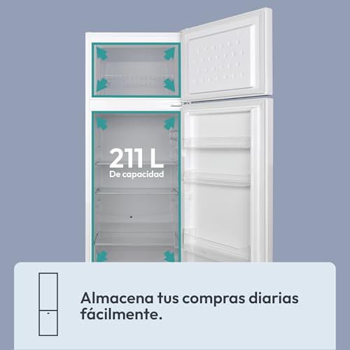 Miniatura 5 de Candy Cdg1s514ew - Frigorífico Combi, 211l, Cajón Verdulero, Iluminación Led, Puerta Reversible, 41db, Alarma De Puerta, Ancho 55cm, Altura 1,45m, Blanco