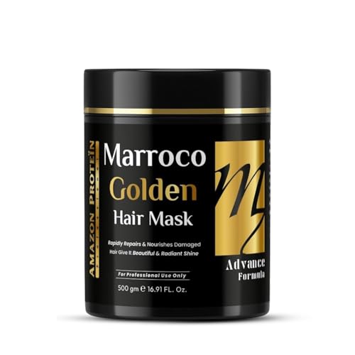 Image of Moroccan Argan Golden Hair Mask 500g | Professional Deep Conditioning Hair Spa Cream | Repairs Dry, Damaged & Frizzy Hair | Nourishes, Hydrates & Adds Shine | For Men & Women