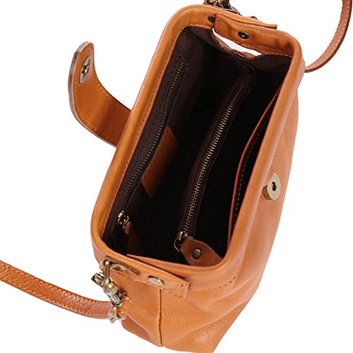 Yohora Women's Genuine Leather Shoulder Bag Retro Crossbody Purse with Adjustable Straps Clutch Messenger Wallet for Travel3