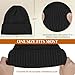 Beanie Hats for Women Men, Soft and Skin Friendly Warm Winter Caps Unisex Fashion Knit Cuffed Cap Ski Hat, Black