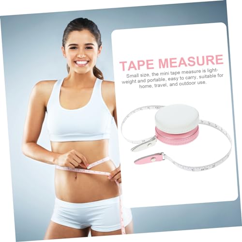 Cinta métrica retráctil portátil Hemobllo color rosa miniatura 4