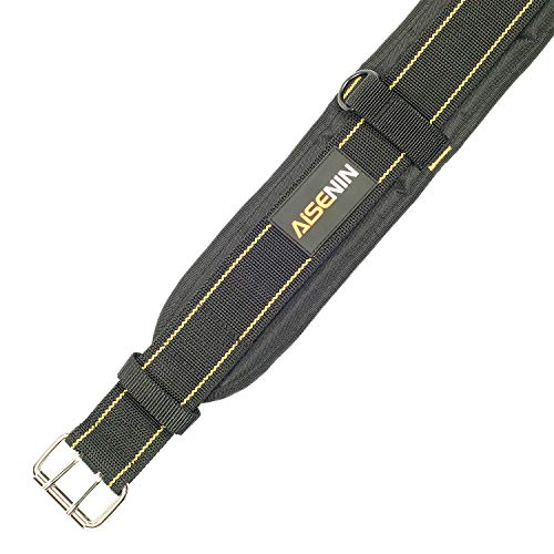 Aisenin 3 Inch Padded Tool Belt Work Tool Belt For Heavy Duty Work(Yellow And Black) #TOP4
