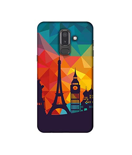 Image of Amazon Brand - Solimo Designer Colored Paris 3D Printed Hard Mobile Back Case Cover Compatible for Samsung Galaxy J8