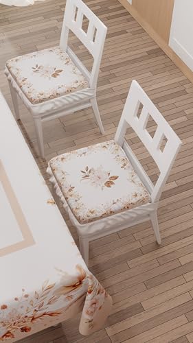 PETTI Artigiani Italiani - Cuscini per Sedia Cucina con Elastico da 6 Pezzi, Copricuscini in Microfibra, Coprisedia con Molla Disegno Autunno 100% Made in Italy - Immagine 3