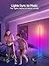 Tyute Corner Floor Lamp, RGB LED Corner Lamp with Music Sync, Smart App and Remote Control Color Changing Ambience Light, LED Lamp with 16 Million Colors for Bedroom, Living Room Gaming Room