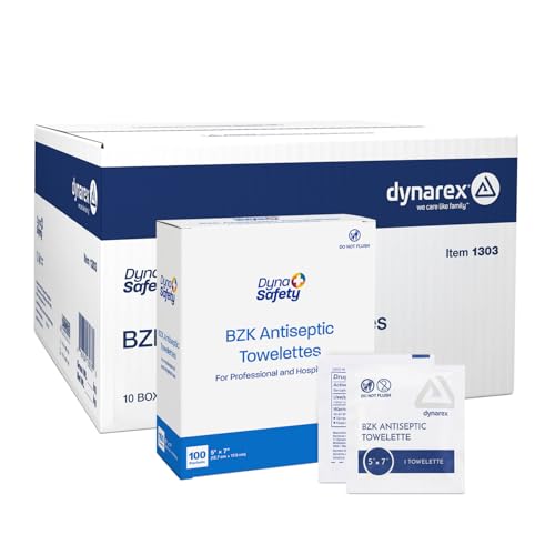 Dynarex BZK Antiseptic Towelettes 10 Boxes