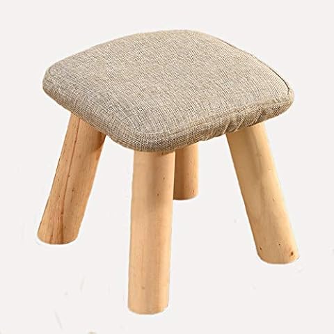 JHSLXD Light Gray Solid Wood Stool Cover