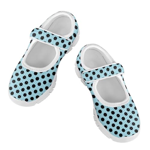 PinUp Angel Vintage Polka Dots Mary Jane Flats Comfortable Shoes Girls Dressy Party Shoes with Adjustable Strap