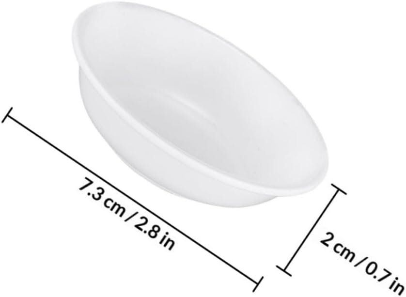 ARTIBETTER 25pcs White Plastic Sauce Dishes for Sauces and Seasonings, round Side Dish Plates Made of Sturdy Pp Material, Easy to Clean Tableware for Restaurants and Homes