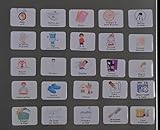 ORGANISATION VISUELLE: Illustrations claires et textes en français permettant aux enfants de comprendre et suivre facilement leur routine quotidienne