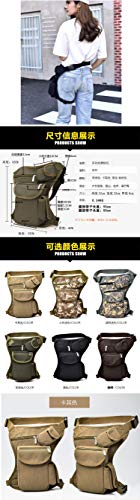 Elonglin Bolsa masculina de lona para pernas caídas, bolsa tática para motocicletas, caminhadas, aca