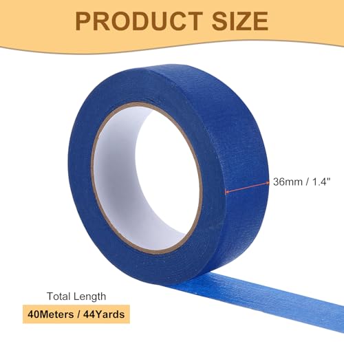 Image of Masking Tape Deep Blue Painters Tape Paper Tape [for Crafts DIY Walls Painting Packing Automotive Home Decoration Teaching]- 1.4 Inch x 44 Yards /1 Roll