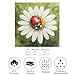 Daisy Ladybugs Watercolors Silk Like Head Scarf for Women Bandana for Hair Wrapping Fashion Accessory Square Hair Scarves 18