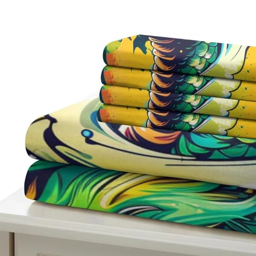 Housse de couette dragon 3D 140x200 cm avec 2 taies d'oreiller