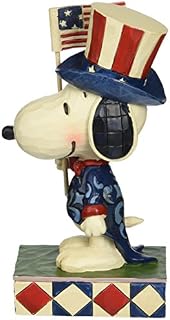 Enesco Peanuts by Jim Shore Patriotic Snoopy Stone Resin Figurine, 6