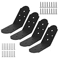 Rasugarlary 3" Angle Brackets, 2 Pcs Flush Inside 45 Degree Angle Bracket Carbon Steel Tie Plate Heavy Duty Connector Braces Inside Joint for Wood Post and Beam Desk Edge Box Pergola Gazebo DIY Kit
