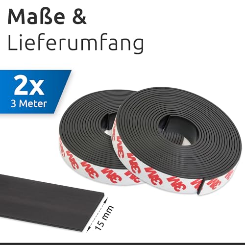 ECENCE Magnetband selbstklebend A+ B für Fliegengitter und Moskitonetze (3m+3m) Magnetstreifen mit gegenseitiger Anziehung Magnetband mit Gegenstück