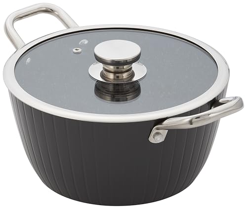 Judge Evertough 24cm Casserole – 3.8L Durable Hard Anodised Aluminium with 6-Layer Non-Stick Coating