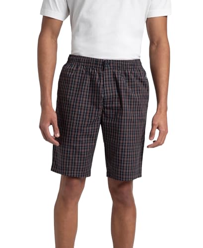 Image of Jockey 9005 Men's Super Combed Mercerized Cotton Woven Fabric Regular Fit Printed Bermuda with Side Pockets