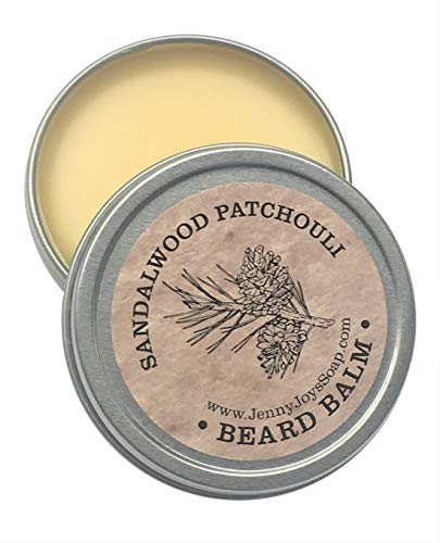 Jenny Joy's Beard Balm Sandalwood & Patchouli Scent, Beard Wax & Mustache Wax For Men’s, 100% Rich Nutrients Bees Wax, Jojoba, Coconut Oil. Pine Resin #TOP24