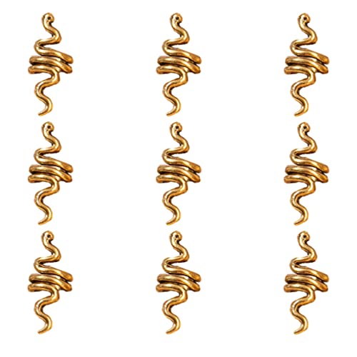 Lurrose 9pcs Hair Spiral Beads Snake Braids Spiral Coils Hair Accessories Loc Hair Jewelry Accessories Braid Cuffs Braid Hair Accessories Braid for Hair