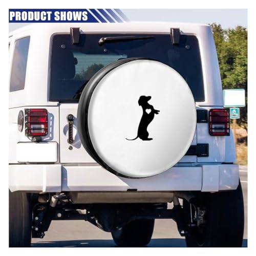 Image of 5.5 inch Dachshund Heart Dog Vinyl Decal, Waterproof Car Bumper Sticker for Car, Truck, Wall, Laptop (Black)