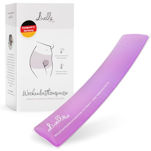 Livella | Wochenbetteinlage kühlend & wärmend mit 12 Schutzvliesen - Kühlkompresse & Wärmekissen für das Wochenbett - Anwendbar bei Kaiserschnitt, Hämorrhoiden, Menstruation – Thermopad für Babys