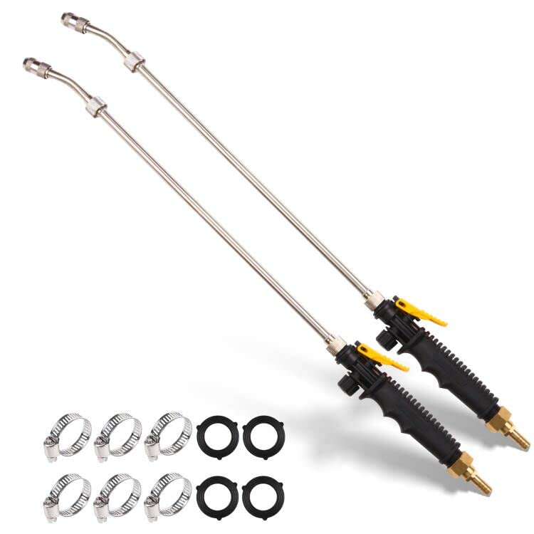 Yiliaw Sprayer Wand Replacement 29 Inches Universal Watering Wand 3/8" Brass Barb Stainless Steel Garden Hose Wand Sprayer