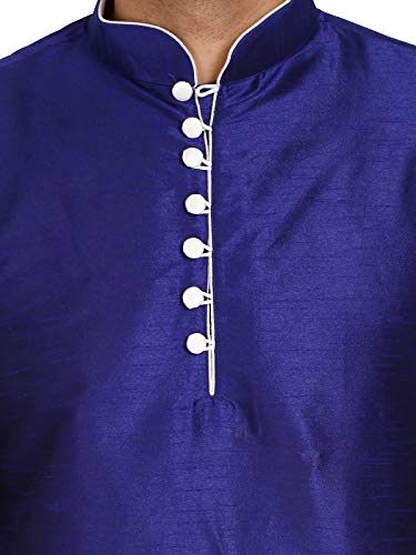 Image of Men's Ethnic Silk Loop Button Kurta