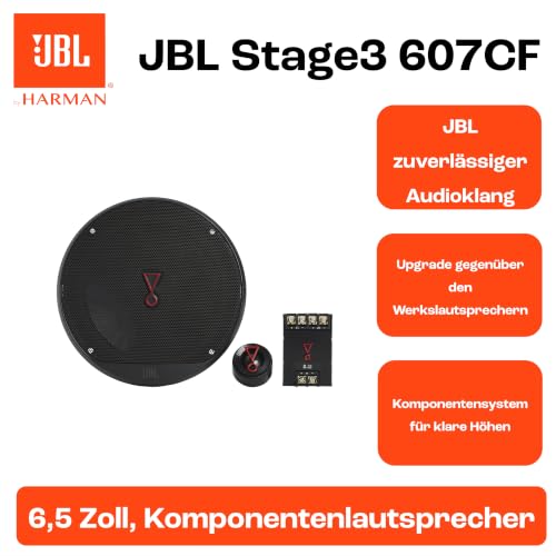 JBL Stage3 607CF 2-Wege Auto Soundsystem - 250 Watt Komponenten Pro Sound Auto Lautsprecher Boxen Set mit 160mm - 6… – Ansicht 5