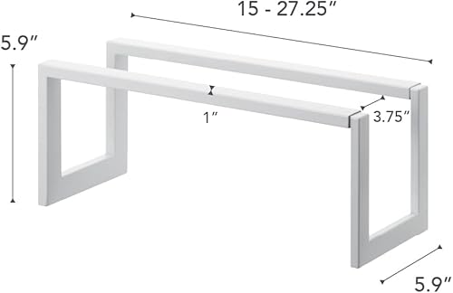 Miniatura 7 de Yamazaki Expandible Home Ajustable, Pequeño  Acero  Zapatero, Individual, Blanco