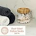 Evriholder Glass Container Cotton Swab Canister, 200 Pieces, White