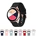 TECKMICO Galaxy Watch Active Bands,20mm Quick Release Bands Compatible for Samsung Galaxy Watch Active (40mm)/Galaxy Watch(42mm)/Gear Sport with Rose Gold Watch Buckle (Black, Small)