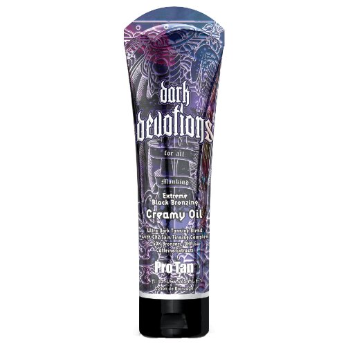 Pro Tan Dark Devotions Mens Extreme Black Bronzer Creamy Tanning Oil 9 Oz