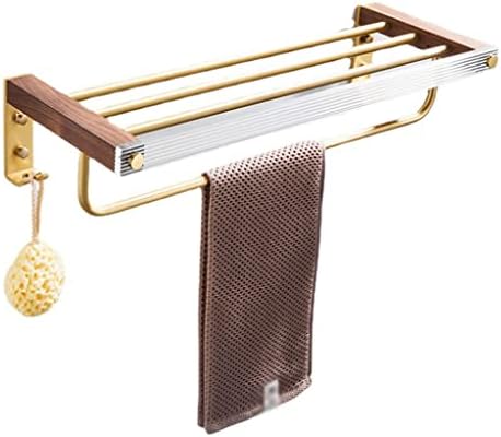 SUCHETA Toallero montado en la Pared Toallero de Madera de Nogal Toallero montado en la Pared Ducha Doble toallero Espacio de baño Estante de Almacenamiento de Aluminio Toallero de baño Estante de b SUCHETA Toallero montado en la Pared Toallero de Madera de Nogal Toallero montado en la Pared Ducha Doble toallero Espacio de baño Estante de Almacenamiento de Aluminio Toallero de baño Estante de b
