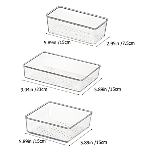 Rangement plastique transparent multifonctions et organiseur de tiroir modulable - 3