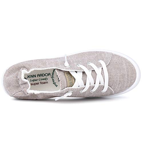 Image of JENN ARDOR Women's Low Top Canvas Slip On Sneaker Comfort Casual Shoes Walking Flats