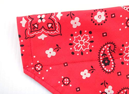 Generic Classic Print Red Paisley Cat Dog Bandana Reversible Slip Over The Collar Petwear Neckwear thumb #4