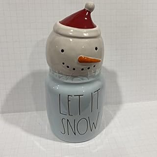 Rae Dunn LET IT SNOW baby Canister - Ceramic - Christmas