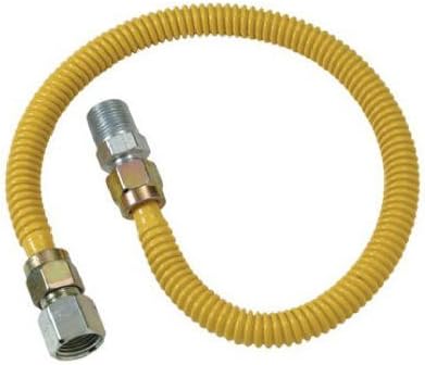 Stainless Steel Gas Appliance Connector, 60-In., 3/8-In. I.D. x 1/2-In. O.D.