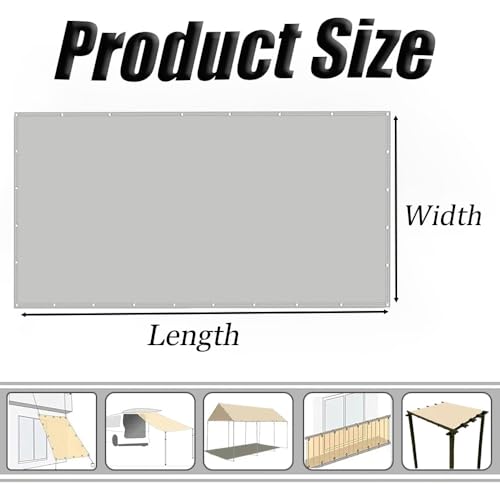 Toile ombrage en acier inoxydable durable avec bâche imperméable gris clair